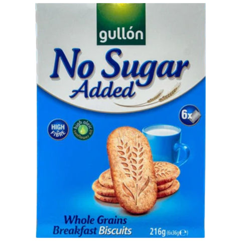 Gullon Whole Grain Breakfast Bakes No Added Sugar 216g