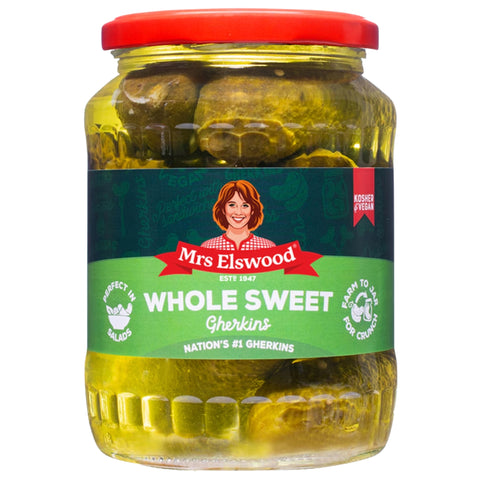 Mrs Elswood Whole Sweet Gherkins 670g