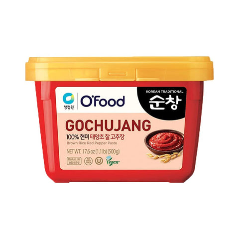 Daesang O'Food Chung Jung One Sunchang Gochujang 500g Korean Hot Red Pepper Paste Fermented Spicy Chili Sauce for Cooking & Marinades Rich Umami Flavor Authentic Korean Condiment