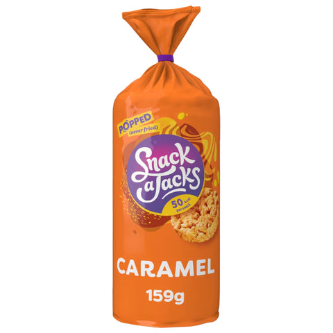 Snack A Jacks Jumbo Caramel Rice Cakes 159g