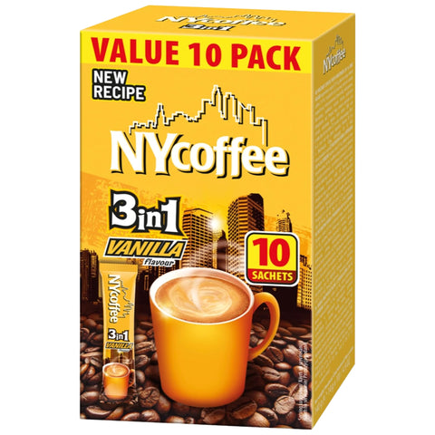 NY Coffee 3 in 1 Vanilla 10 Sachets 140g