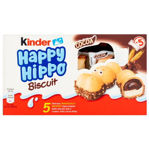 Kinder Happy Hippo Chocolate Cream Biscuits 5 Pack 103g