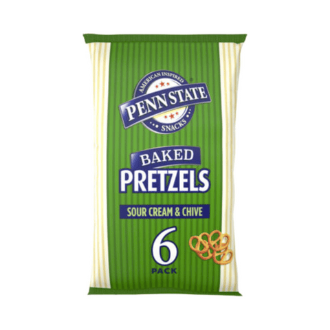 Penn State Sour Cream & Chive Pretzels 6 x 22g