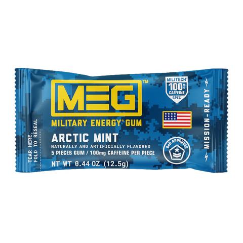 MEG Military Energy Gum Artic Mint 5 Piece