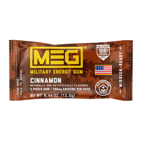 MEG Military Energy Gum Cinnamon 5 Piece